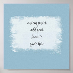 minimalistisch geschilderd staalblauw toevoegen ee poster