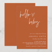 Minimalistisch geslacht Neutral Boho Hallo Baby sh Kaart (Voorkant / Achterkant)