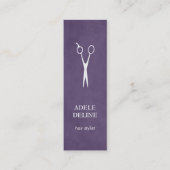 Minimalistisch getextureerde Paarse schaarste Mini Visitekaartje (Voorkant)