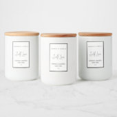 Minimalistisch geurkaarsetiket voedselcontainer etiket (Flessen)
