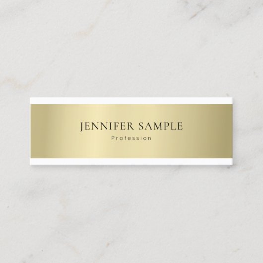 Minimalistisch gewoon modern professioneel legant mini visitekaartje (Voorkant)