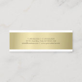 Minimalistisch gewoon modern professioneel legant mini visitekaartje (Achterkant)