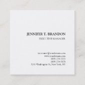 Minimalistisch gewoon modern wit vierkante visitekaartje (Voorkant)