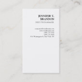 Minimalistisch gewoon modern wit visitekaartje (Voorkant)