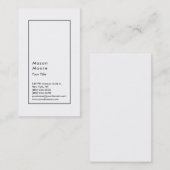 Minimalistisch gewoon, modern, wit visitekaartje (Voorkant / Achterkant)
