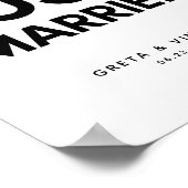 Minimalistisch gewoon trouwbord poster (Hoek)
