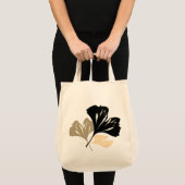 Minimalistisch Ginkgo Leaf geïllustreerd Tote Bag (Voorkant (product))