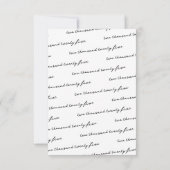 Minimalistisch Girly Pet Afstuderen Bedankkaart (Achterkant)