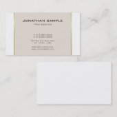 Minimalistisch Glamour Design Trendy Gold Plain Visitekaartje (Voorkant / Achterkant)