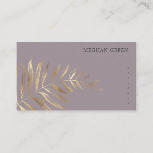 Minimalistisch Gold Faux Folie Foliage Visitekaart Visitekaartje