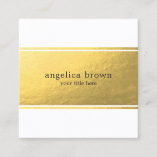 Minimalistisch Gold Foil Square Visitekaartje