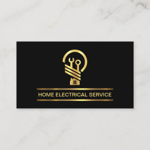 Minimalistisch Gold Line Electric Light Bulk Visitekaartje