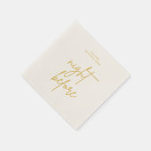 Minimalistisch Gold Script Night voor repetitie Servet (Hoek)