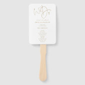 Minimalistisch Gold Script We doen huwelijksprogra Handwaaier (Voorkant)