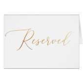 Minimalistisch Gold Script Wedding Gereserveerd te (Voorkant Horizontaal)