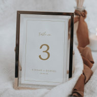 Minimalistisch Gold-tabelnummer Kaart