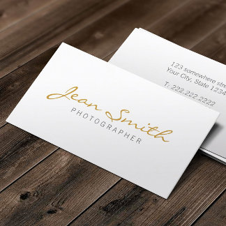 Minimalistisch Gold Typografie Elegant Plain Visitekaartje