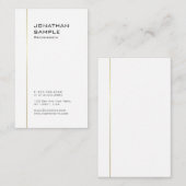 Minimalistisch Gold White Sjabloon Professional Mo Visitekaartje (Voorkant / Achterkant)