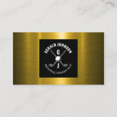 Minimalistisch Golf Monogram Ontwerp Visitekaartje (Voorkant)