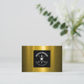 Minimalistisch golf monogram ontwerp visitekaartje (Staand voorkant)