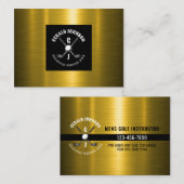 Minimalistisch golf monogram ontwerp visitekaartje (Voorkant / Achterkant)