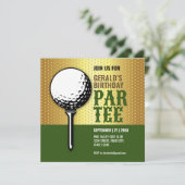 Minimalistisch Golf Party Design Kaart (Staand voorkant)