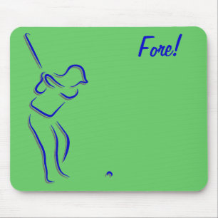 Minimalistisch Golf Swing Mousepad Muismat