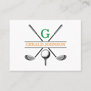 Minimalistisch Golfmonogram Visitekaartje