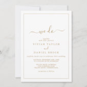 Minimalistisch goud dat we met elkaar wedden kaart (Voorkant)