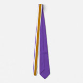 Minimalistisch goud en witte strepen op Violet Stropdas (Achterkant)