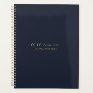 Minimalistisch Goud Marine Blauw Eenvoudig Profess Planner