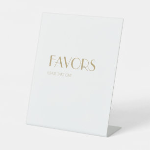 Minimalistisch Goud Moderne Art Deco Huwelijksguns Reclamebord Met Voetstuk