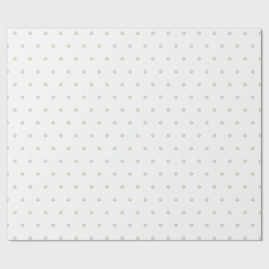 Minimalistisch goud wit Magen David patroon elegan Cadeaupapier (Vlak)