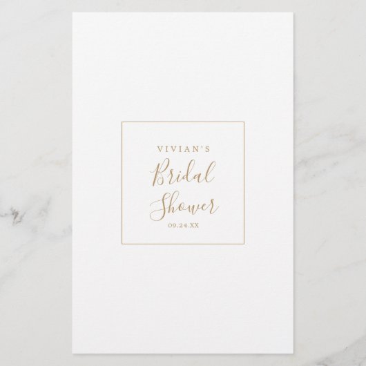 Minimalistisch goud zou ze liever zien spelen flyer (Achterkant)