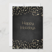 Minimalistisch Gouden confetti bedrijfsfeest Kaart (Achterkant)