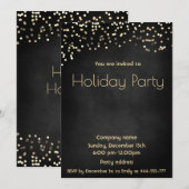 Minimalistisch Gouden confetti bedrijfsfeest Kaart (Voorkant / Achterkant)