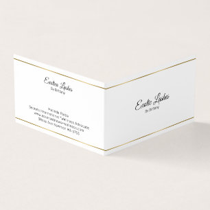 Minimalistisch gouden strepen blauwe tint achtergr visitekaartjes