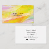 Minimalistisch goudschildergetextureerd visitekaar visitekaartje (Voorkant / Achterkant)