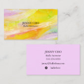 Minimalistisch goudschildergetextureerd visitekaar visitekaartje (Voorkant / Achterkant)