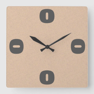 Minimalistisch grafisch kwartaalcijfer op elke kle vierkante klok