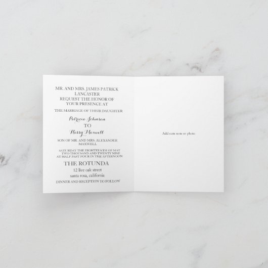 Minimalistisch grafisch monogram - bruiloftsend co (Binnen)