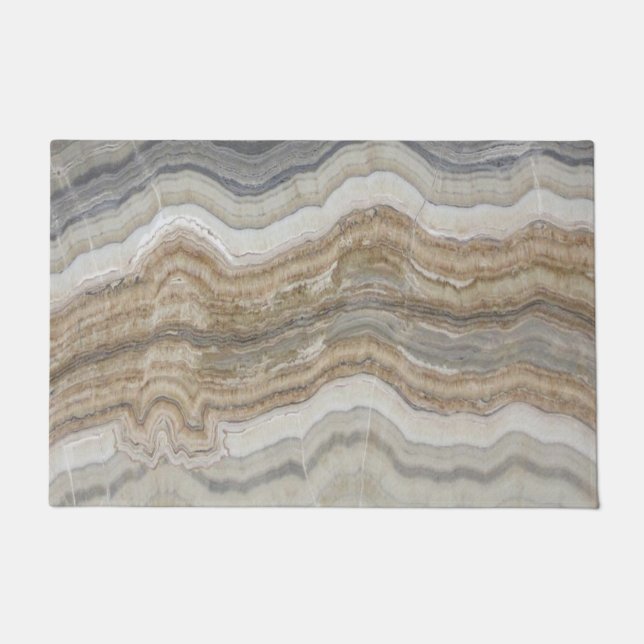 minimalistisch graniet bruine marmer uit scandinav deurmat (Voorkant)