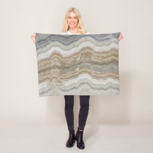 minimalistisch graniet bruine marmer uit scandinav fleece deken