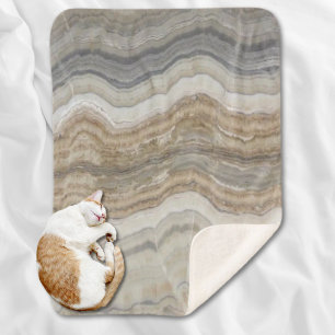 minimalistisch graniet bruine marmer uit scandinav sherpa deken