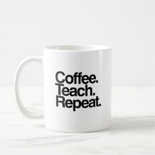 Minimalistisch grappig citaat voor de leraar koffiemok