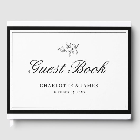 Minimalistisch grensdebiet gastenboek (Voorkant)