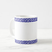 Minimalistisch Grieks Patroon V Koffiemok (Voorkant links)