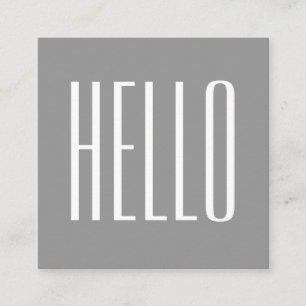 Minimalistisch grijs eenvoudig trendy modern visit vierkante visitekaartje