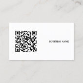 Minimalistisch grijs gebold monogram QR-code consu Visitekaartje (Achterkant)