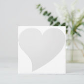 Minimalistisch grijs groot hart Modern elegant sch (Staand voorkant)